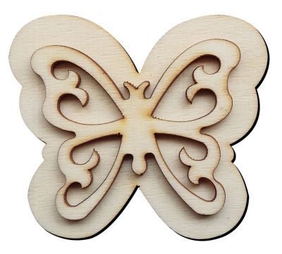  - O66 Butterfly Packet Ornamends Wood Object