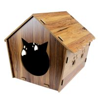 PS46 Wooden Cat House - Thumbnail