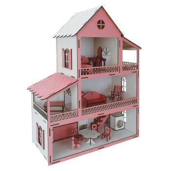 T2001 Pembe Barbie Ev Eşyalı