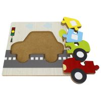 T5002 Wooden Puzzle Car - Thumbnail