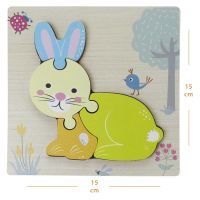 T5003 Wooden Puzzle Rabbit - Thumbnail