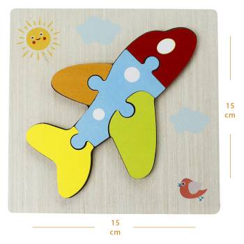 Toysilla - T5004 Wooden Puzzle Airplane
