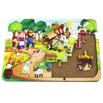 T5006 Wooden Puzzle Farm