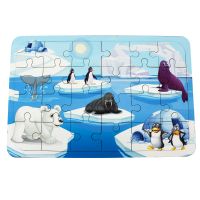 T5007 Wooden Puzzle Polar Animals - Thumbnail