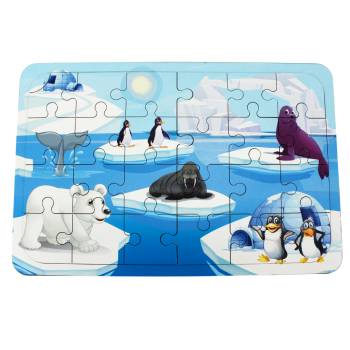 T5007 Wooden Puzzle Polar Animals