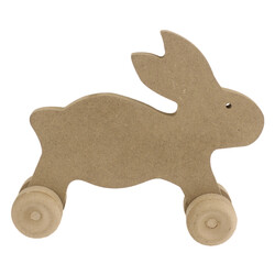 TO4 Tekerlekli Oyuncak Tavşan - Thumbnail