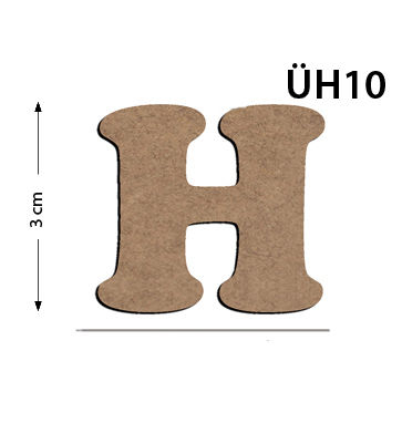 UH10 Wood 3Cm H Letter