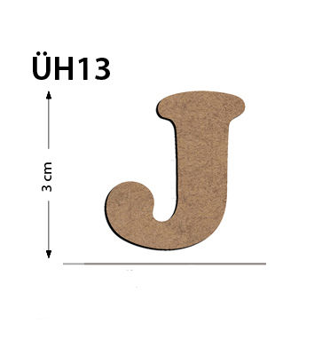 UH13 Wood 3Cm J Letter