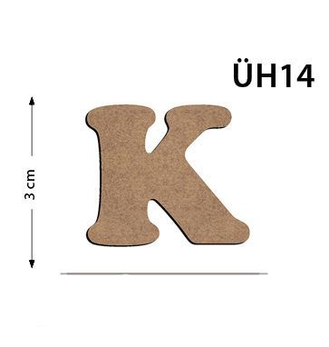  - UH14 Wood 3Cm K Letter