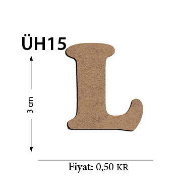 UH15 Wood 3Cm L Letter