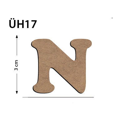 UH17 Wood 3Cm N Letter