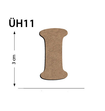 UH11 Wood 3Cm I Letter 1