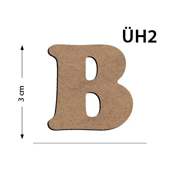  - UH2 Wood 3Cm B Letter
