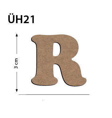 - UH21 Wood 3Cm R Letter