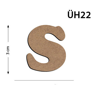 Uh22 Wood 3Cm S Letter