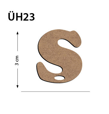 UH23 Wood 3Cm Letter Letter