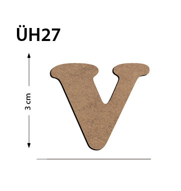 UH27 Wood 3Cm V Letter