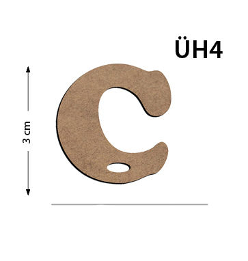  - UH4 Wood 3Cm Letter Letter