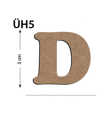  - UH5 Wood 3Cm D Letter