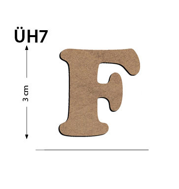 UH7 Wood 3 Cm F Letter