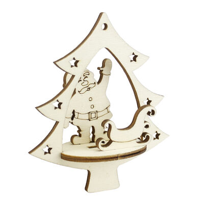  - YB51 Christmas Tree Ornament Santa Claus Sleigh