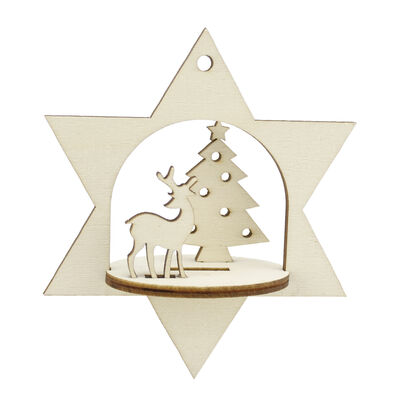 YB53 Christmas Tree Ornament Pine Tree Deer