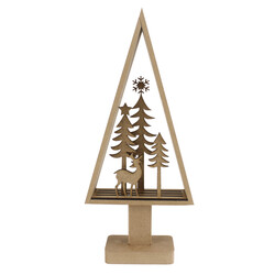 YB56 Decorative Wooden Christmas Ornament Forest Air - Thumbnail