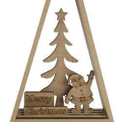 YB58 Decorative Wooden Christmas Ornament Merry Christmas - Thumbnail