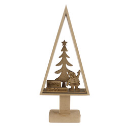 YB58 Decorative Wooden Christmas Ornament Merry Christmas - Thumbnail